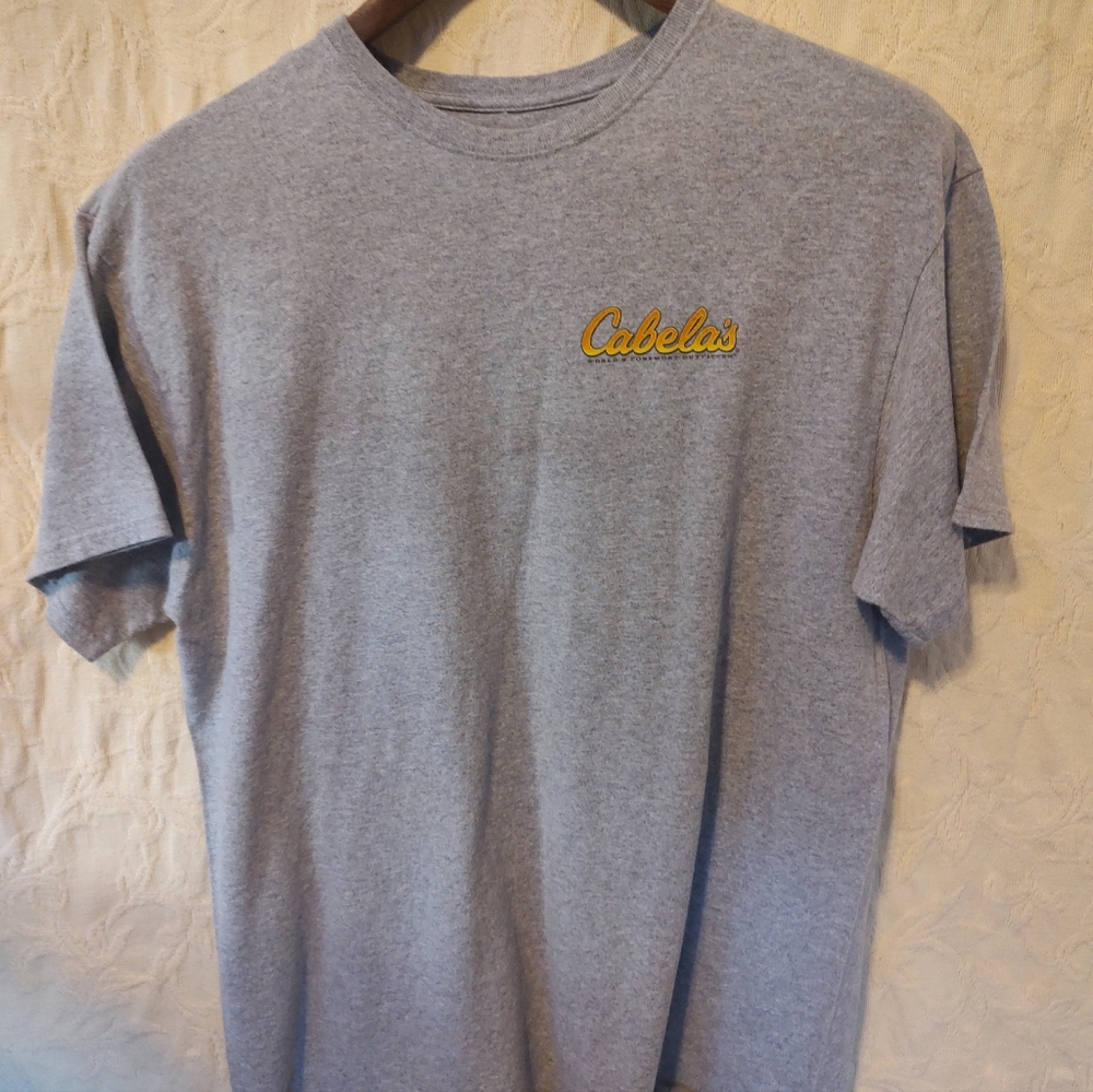 Cabela's Men's Gray Short Sleeve Tee Size XL